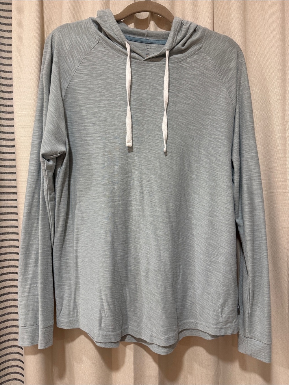 Free Fly Apparel Light Blue Hooded Long Sleeve Pullover